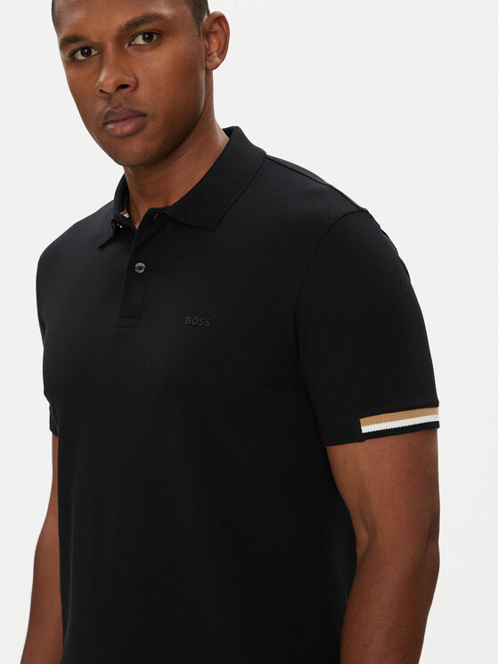 BOSS Boss Polokošeľa Parlay 147 50467113 Čierna Regular Fit