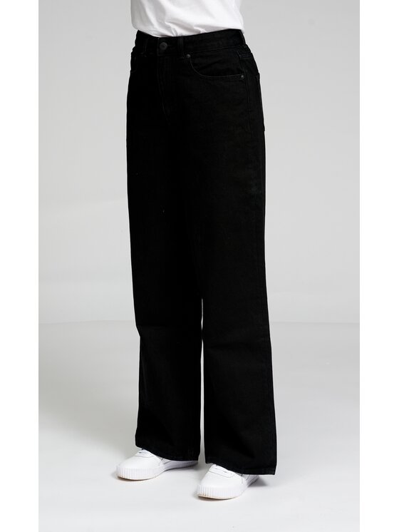 TeeShoppen TeeShoppen Jeansy Oryginalne dżinsy z szerokim występem Czarny Wide Leg