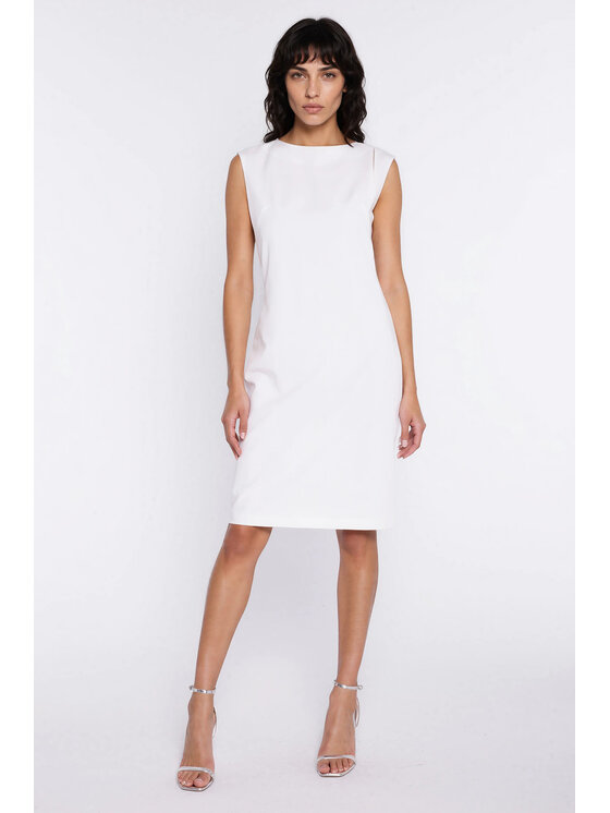 NIFE NIFE Každodenní šaty S293 Krémová Modern Relaxed Fit