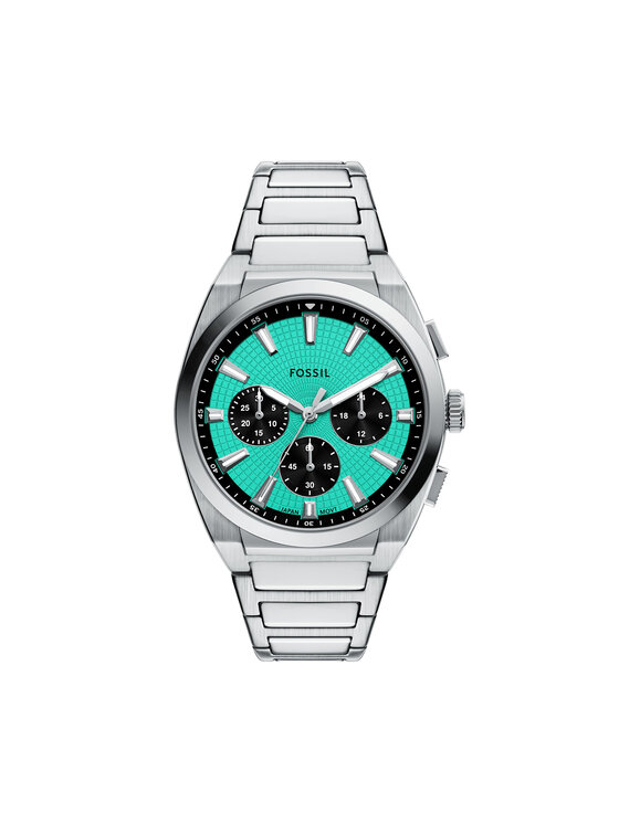 Fossil Zegarek Everett Chronograph FS6117 Srebrny