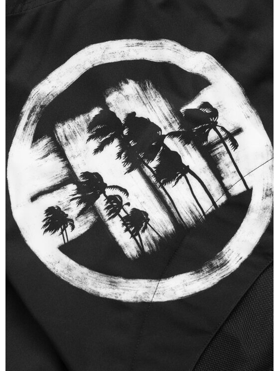 PITBULL PITBULL Szorty sportowe LOGO PALMS Czarny Regular Fit