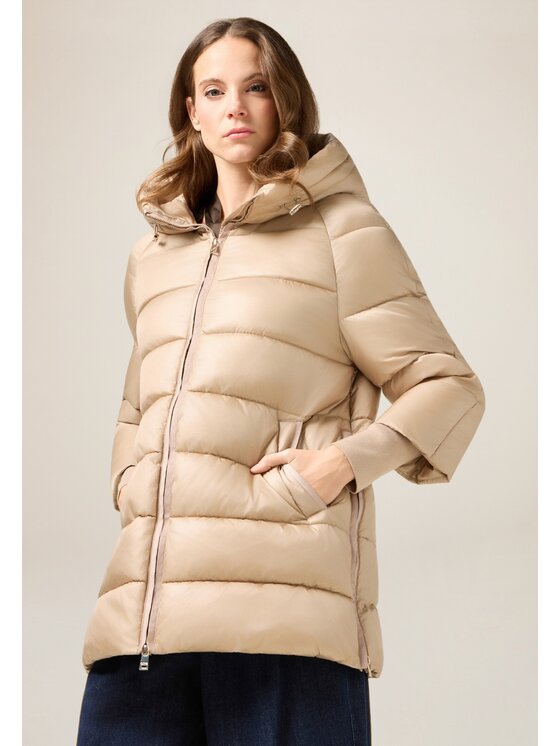 Oltre Oltre Giubbotto piumino F001J100215N002 Écru Baggy Fit