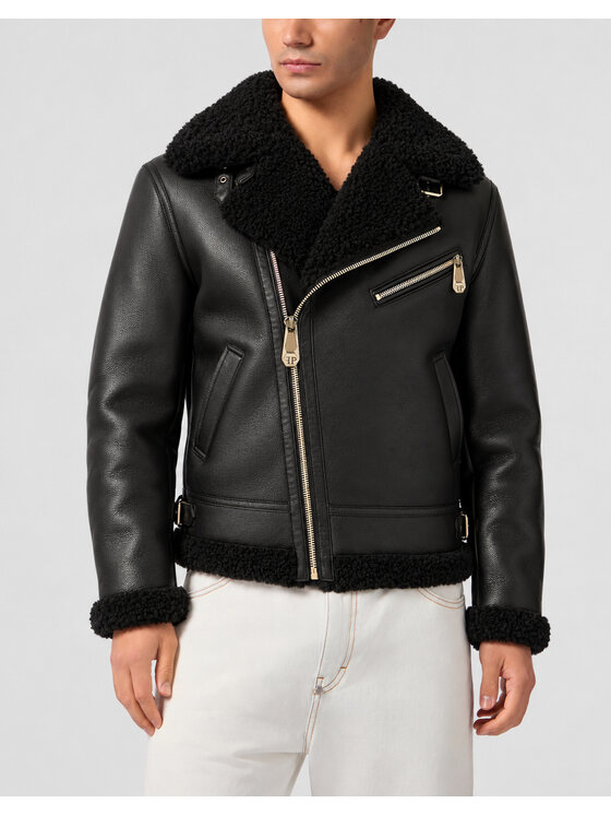 PHILIPP PLEIN PHILIPP PLEIN Ramones bunda 32077 Čierna Regular Fit