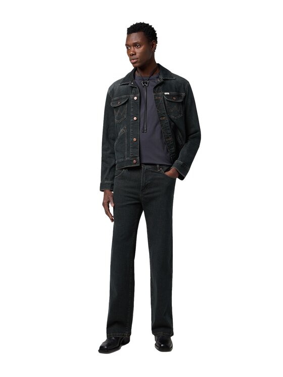 Wrangler Wrangler Kurtka jeansowa 112371438 Czarny Regular Fit