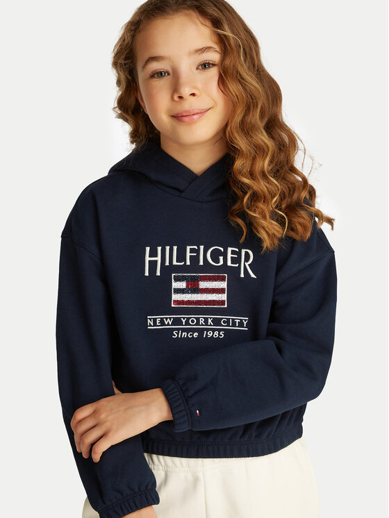 Tommy Hilfiger Tommy Hilfiger Bluză KG0KG08558 S Bleumarin Regular Fit