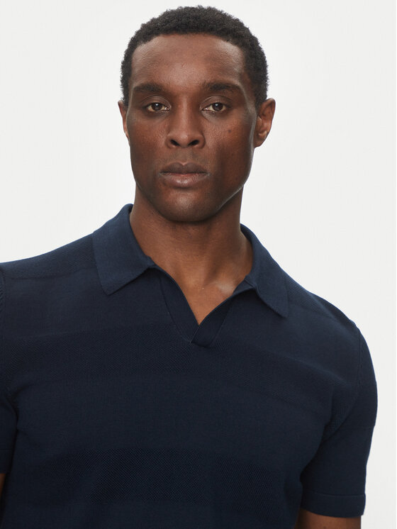 Hechter Paris Hechter Paris Polo 65009 151808 Granatowy Regular Fit