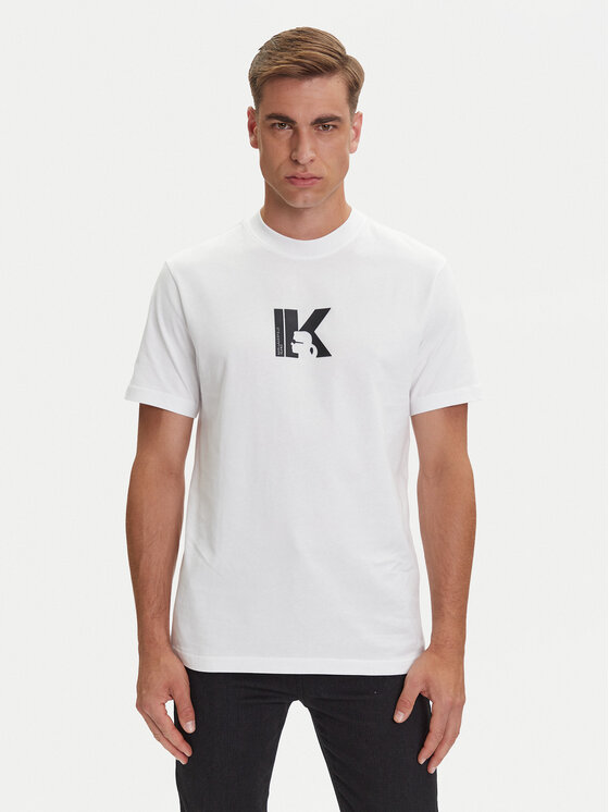 Karl Lagerfeld Jeans Karl Lagerfeld Jeans T-Shirt A3M17057 Biały Regular Fit