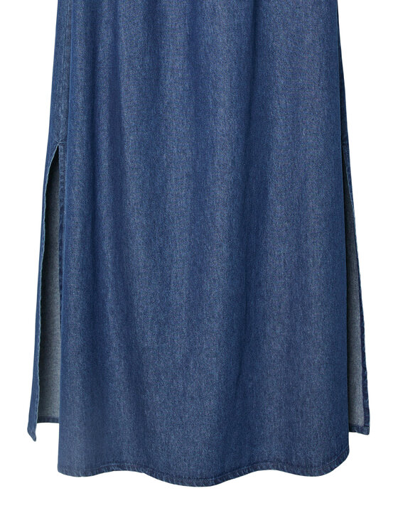 Pieces Pieces Džínová sukně Tenim 17157939 Tmavomodrá Regular Fit