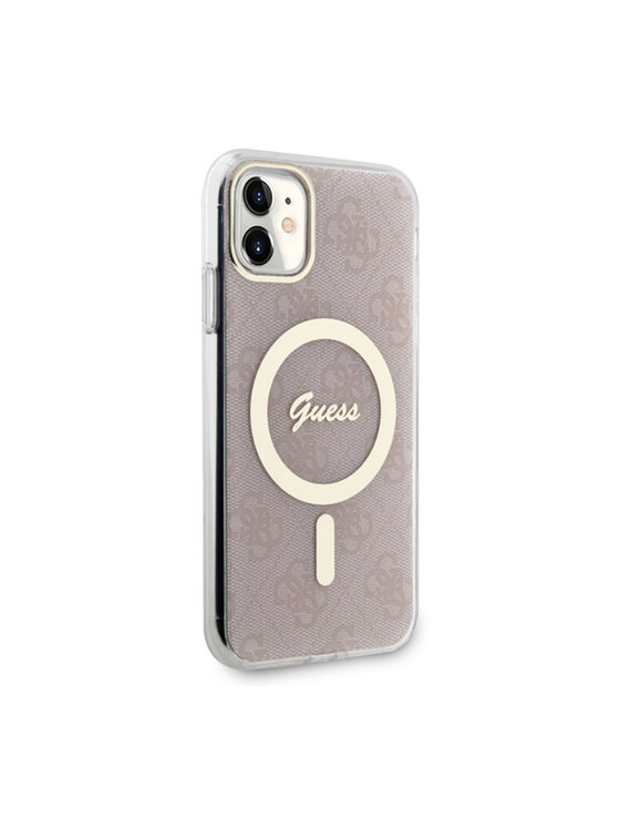 Guess Guess Etui na telefon Hardcase 4G MagSafe Różowe złocenie
