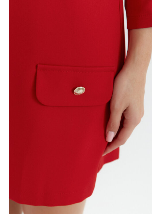 Makover Makover Sukienka wieczorowa K148 Czerwony Ladies Fit