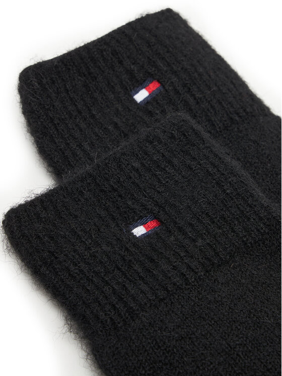 Tommy Hilfiger Tommy Hilfiger Damenhandschuhe Flag Fluffy AW0AW17797 Schwarz