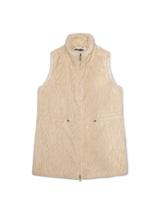 Fiorella Rubino Fiorella Rubino Płaszcz zimowy L007L000082N002 Kremowy Regular Fit