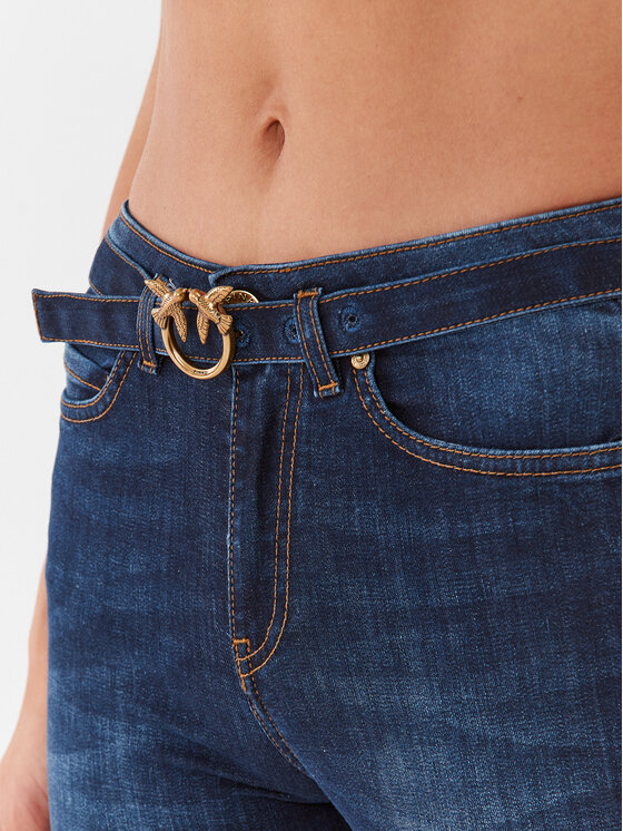 PINKO Pinko Jeansy Lavaggio 100166 A143 Tmavomodrá Flare Fit