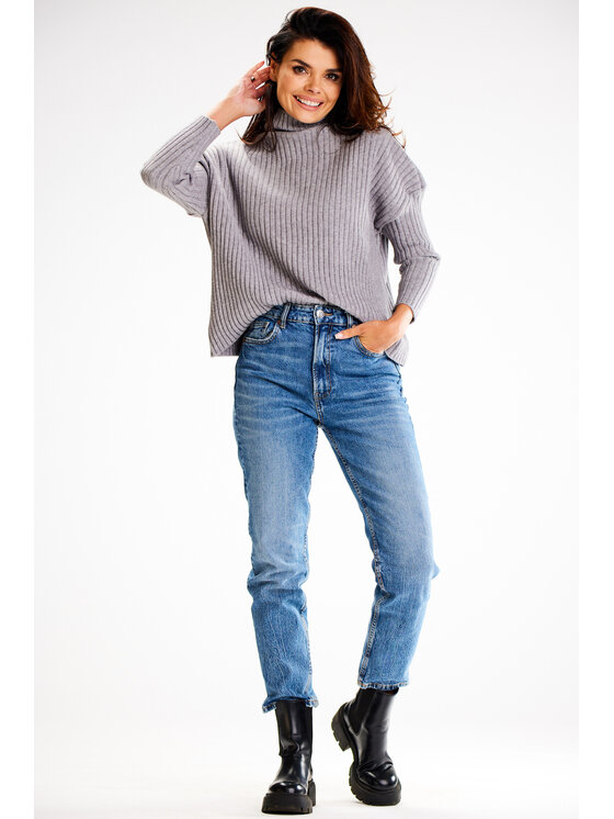 Sweter Awama, Rozmiar OS, Szary, A615