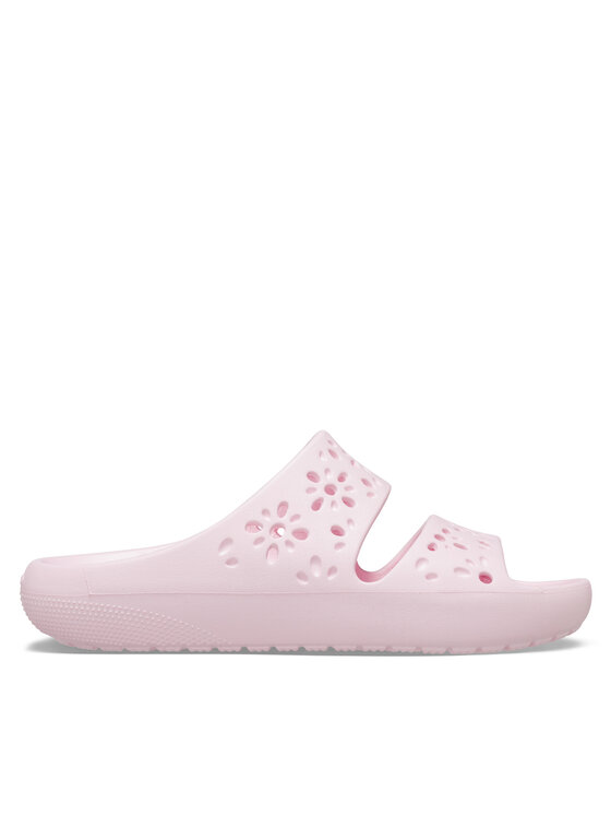 Crocs Damskie Klapki, rozmiar 37/38, Różowe, Classic Floral Cutout Sandal 210966