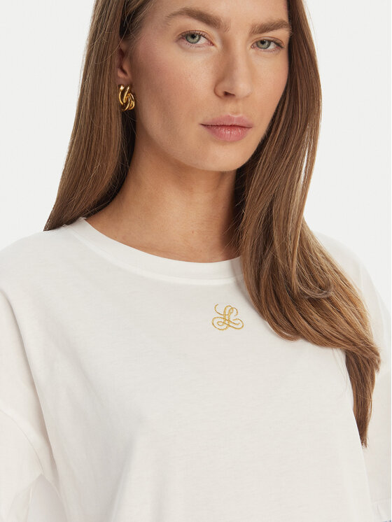 Luisa Spagnoli Luisa Spagnoli T-Shirt Baiadera 543155 Biały Regular Fit