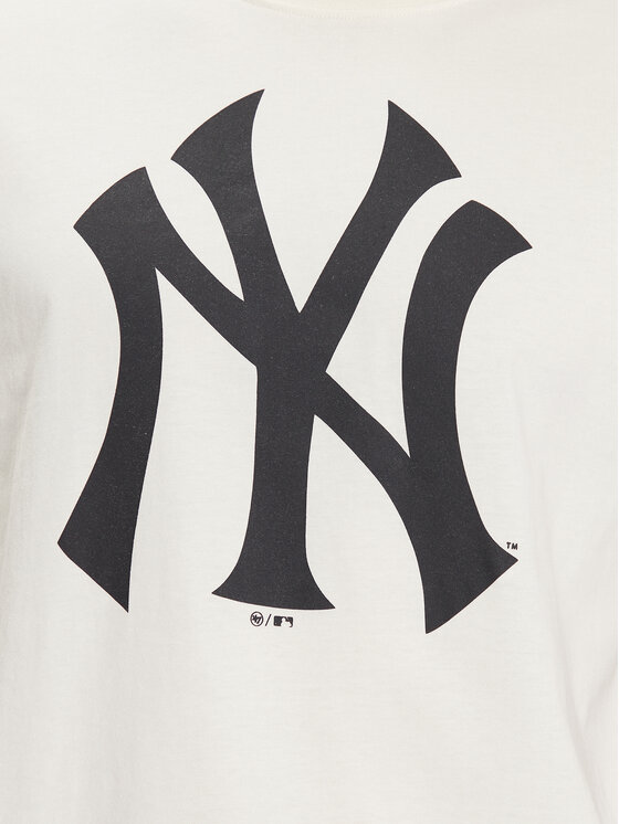 47 Brand 47 Brand Póló MLB New York Yankees Imprint 47 Echo Tee BB017TEMIME544104CL Ekru Regular Fit