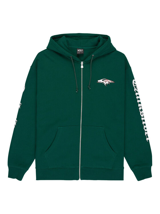 Quiksilver Quiksilver Mikina Old English EQYFT05156 Tmavo zelená Oversize