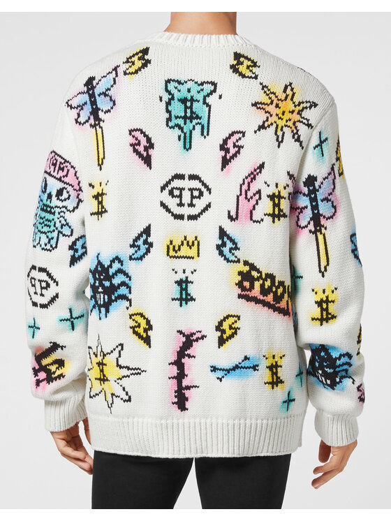 PHILIPP PLEIN PHILIPP PLEIN Longsleeve 5337 Bianco Regular Fit