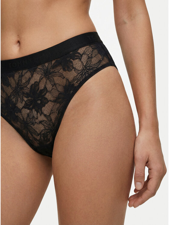 Tommy Hilfiger Tommy Hilfiger Klassischer Damenslip mit hoher Taille UW0UW06269 Schwarz