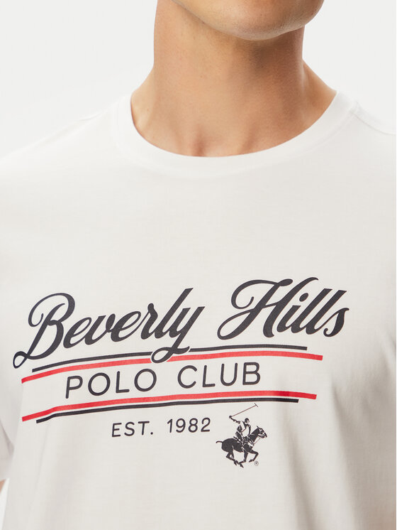 Beverly Hills Polo Club Beverly Hills Polo Club T-Shirt P-SS26M-TS1302 Λευκό Regular Fit