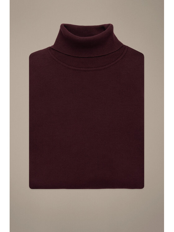 Lancerto Lancerto Sweter Sindre SW073225000059 Bordowy Regular Fit