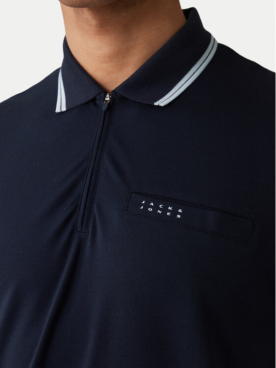 Jack & Jones Jack & Jones Тениска с яка и копчета Fusion 12289953 Син Regular Fit