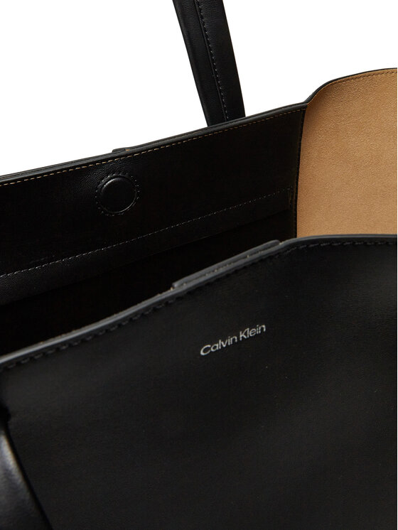 Calvin Klein Calvin Klein Torba Ck Premium Leather E/W Tote Xl K50K512894 Czarny
