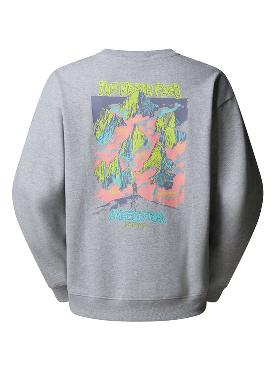 The North Face The North Face Mikina Expedition Celebration NF0A8E3G Sivá Relaxed Fit