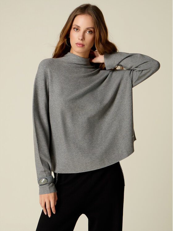Oltre Oltre Maglione M484E102295N013 Grigio Regular Fit