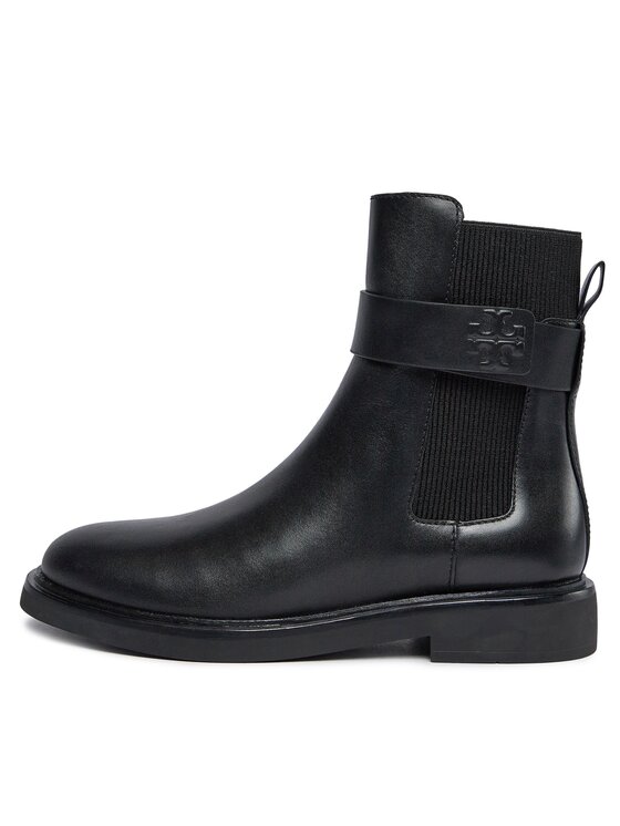 Tory Burch Tory Burch Kotníková obuv s elastickým prvkem Double T Chelsea Boot 152831 Černá