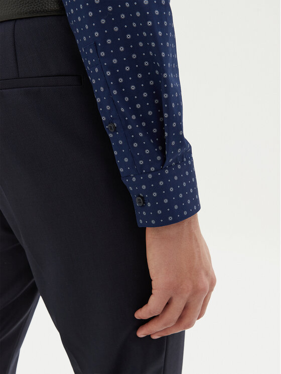 Calvin Klein Calvin Klein Koszula K10K114313 Granatowy Slim Fit