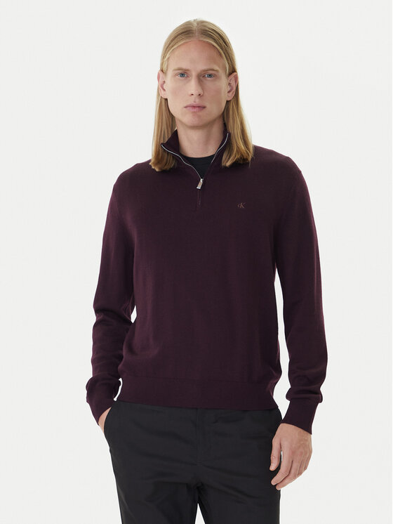 Calvin Klein Calvin Klein Svetr LV04LD318G Bordó Regular Fit