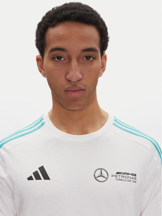 adidas adidas Тишърт Mercedes - AMG Petronas Formula One Team DNA JV5457 Бял Regular Fit