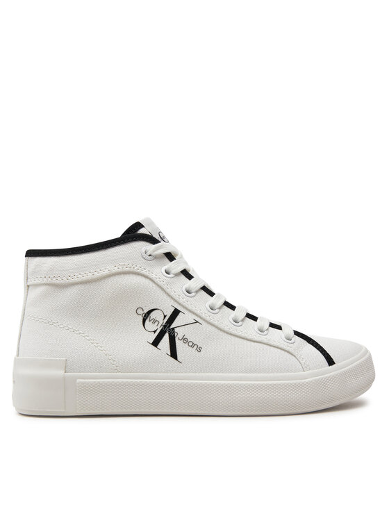 Calvin Klein Jeans Snīkeri Skater Vulcanized High Cs Ml Mr YW0YW01454 Balts