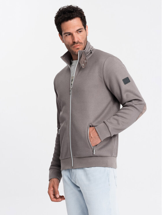 Ombre Ombre Kurtka przejściowa OM-JANP-0154 Beżowy Regular Fit