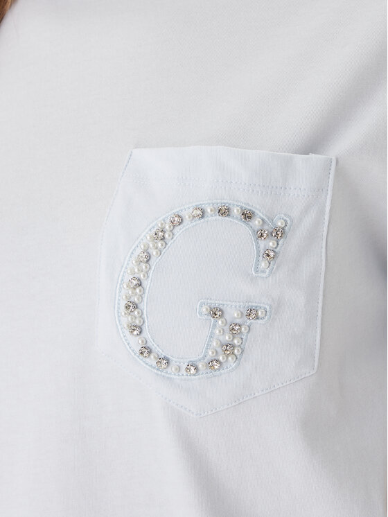 Guess Guess T-Shirt W6GI17 K3037 Niebieski Regular Fit