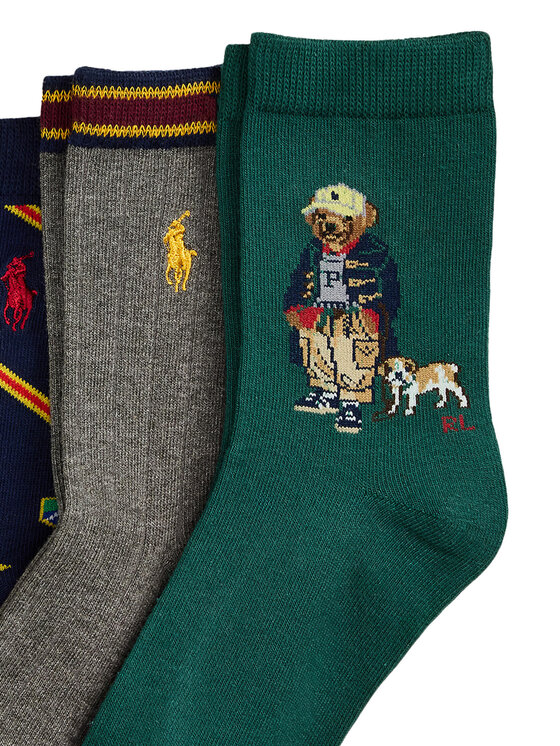 Polo Ralph Lauren Polo Ralph Lauren Комплект 3 чифта дълги чорапи детски 443P03160001 Цветен