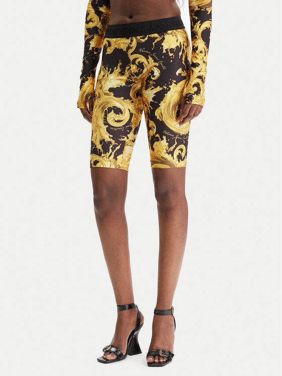 Versace Jeans Couture Pantaloni scurți ciclism 80HAC106 JS532 Negru Slim Fit