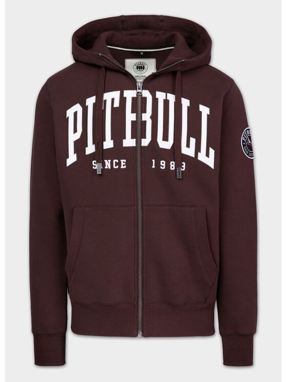 PITBULL PITBULL Bluza NORTON Bordowy Regular Fit