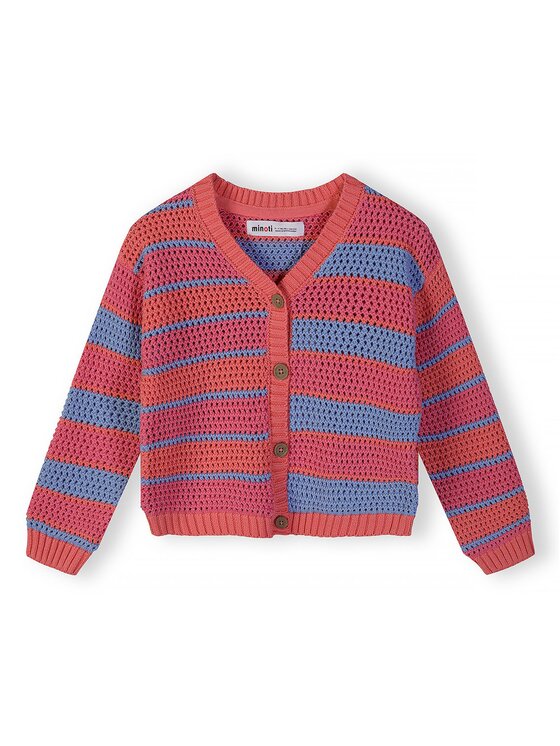 minoti minoti Kardigan 30KNIT106 Koralowy Regular Fit
