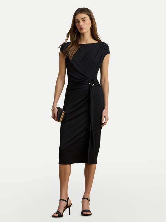 LAUREN RALPH LAUREN Koktejlové šaty 200973601001 Čierna Slim Fit