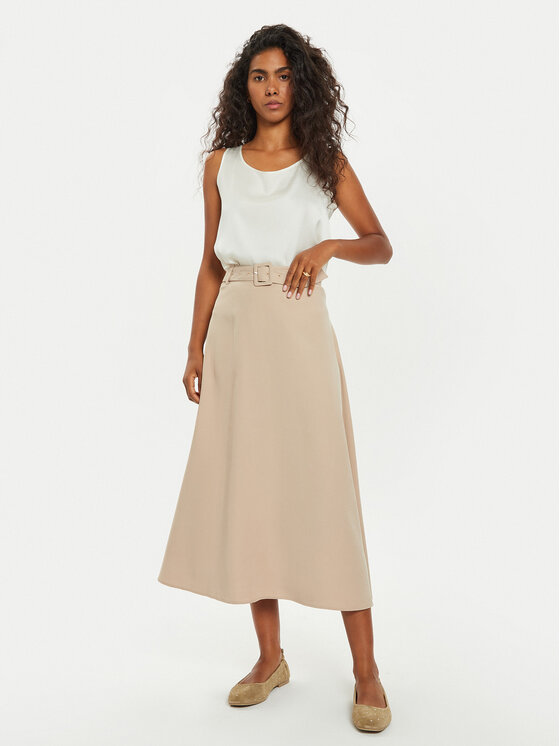 TATUUM Tatuum Midi sukně Ormi T2418.176B Béžová Regular Fit
