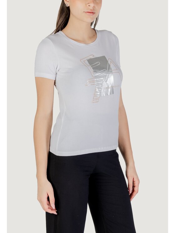 EA7 Emporio Armani EA7 Emporio Armani T-Shirt 7W000187 AF10373 Biały Casual Fit