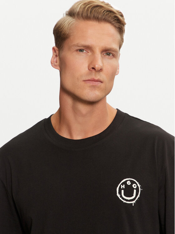 HUGO Hugo Тишърт Nugoyork 50523808 Черен Oversize