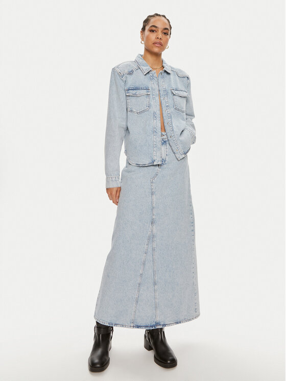 Gestuz Gestuz Jeanshemd Kaily 10909063 Blau Oversize