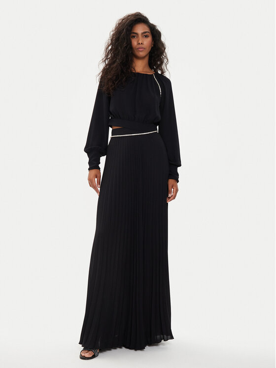 Liu Jo Liu Jo Πλισέ φούστα CA4410 TS055 Μαύρο Regular Fit