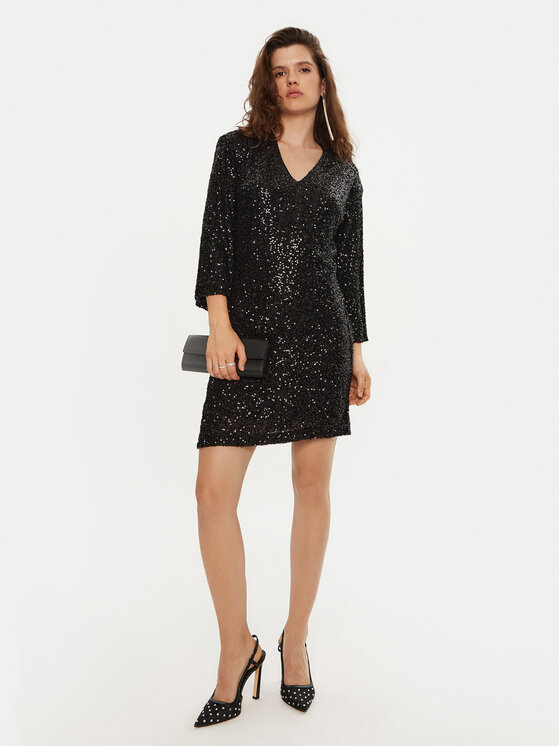 Bruuns Bazaar Bruuns Bazaar Koktel haljina Azati BBW4192 Crna Regular Fit