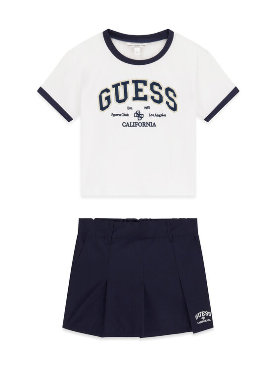 Guess Guess Set tricou și fustă J6GG00 K6YW0 Bleumarin Regular Fit
