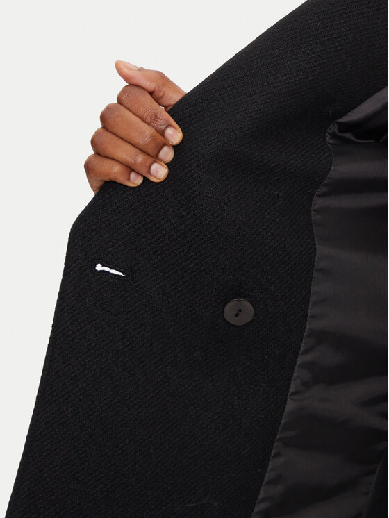 Morgan Morgan Wollmantel 242-GATI.F Schwarz Regular Fit